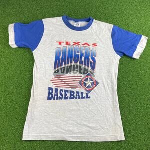 Vintage 1993 Texas Rangers Baseball Boys Graphic Sport T Shirt Baby T Sz XL